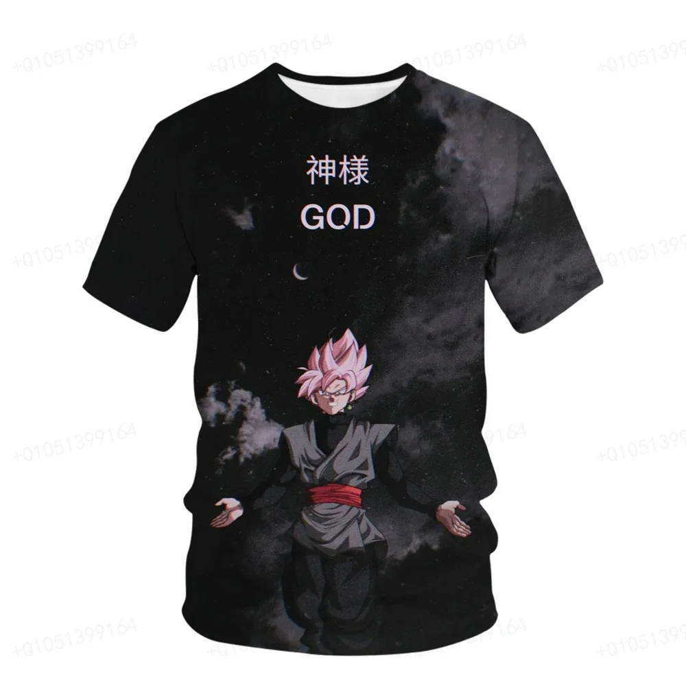 2024 New Dragon Ball Super 3D Printing Saiya Man Goku T-shirt Dzieci Cartoon Odzież Casual Comfort 4-14T Y2K