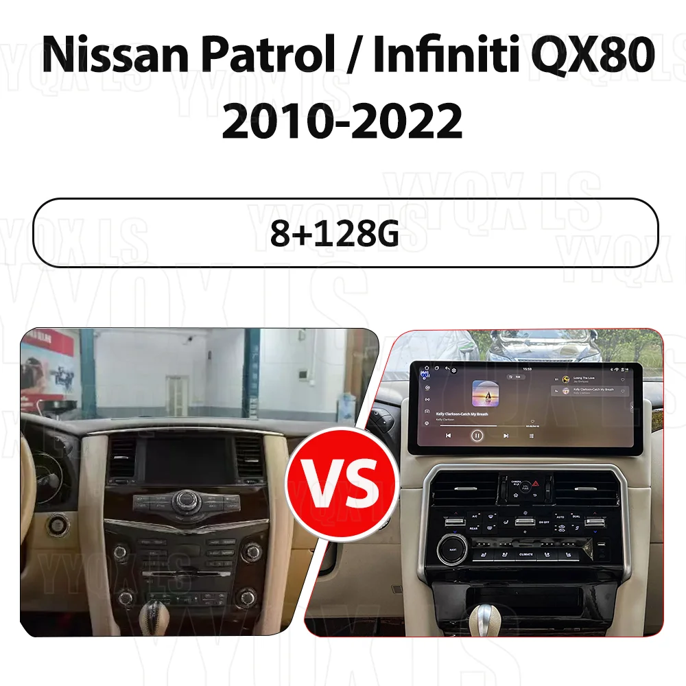 Upgrade Car Radio Android Stereo Monitor Carplay Video Player for Nissan Armada Patrol Y62 Infiniti QX80 QX56 2010-2020