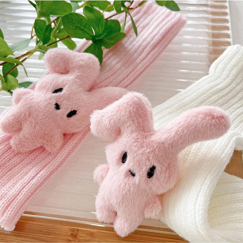 Kawaii Kinder koreanische süße 27cm Beinlinge Kinder niedlich gestrickte warme Fuß abdeckung für Mädchen elastische Schlauchs ocken y2k Handschuhe