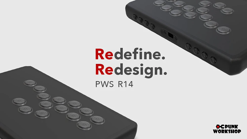 Oficina punk mais novo mini caixa pws r14 controlador sem alavanca