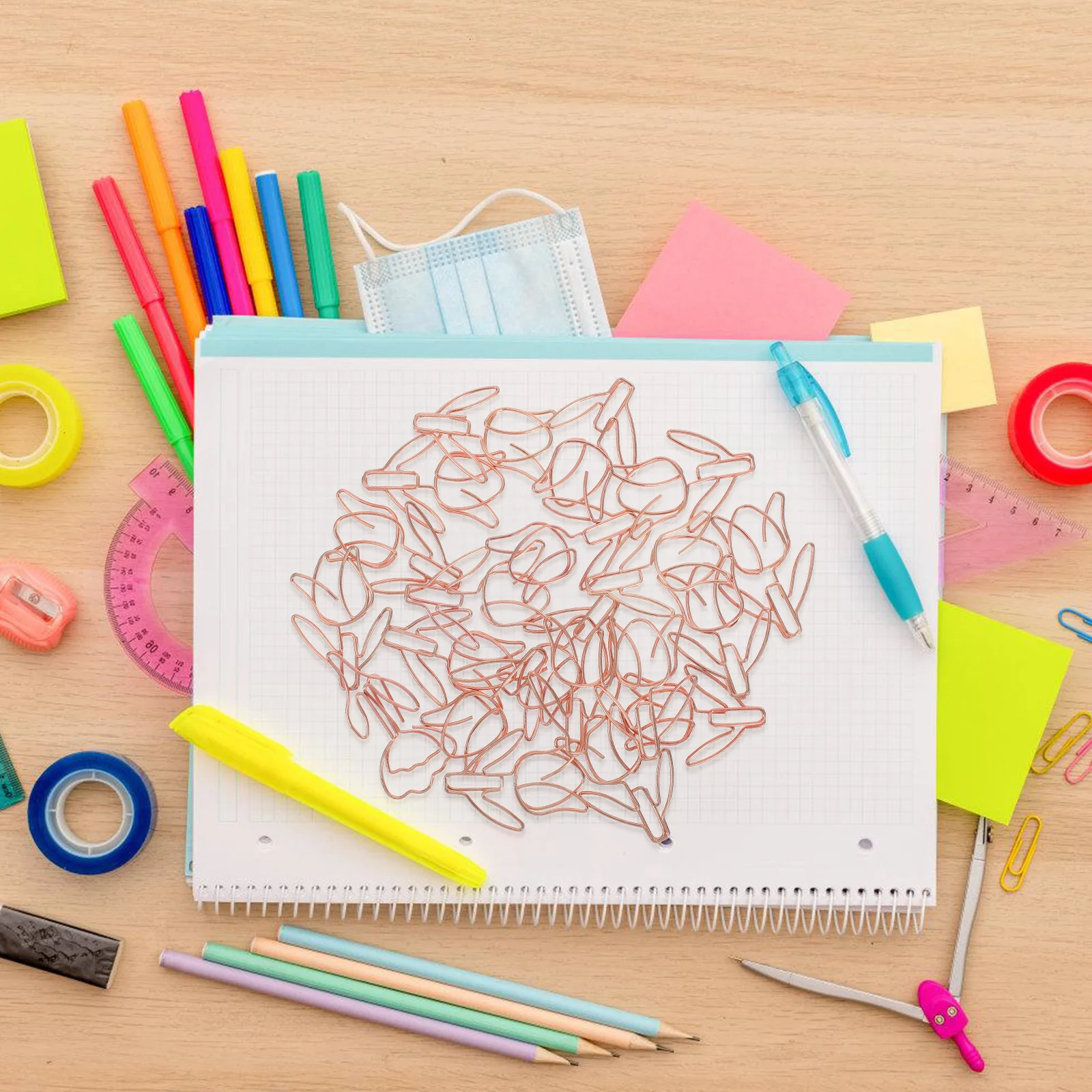 

20Pcs Adorable Flower Shaped Paperclips Metal Cartoon Design Bookmark Holder Unique Colorful Office Desk Accessories