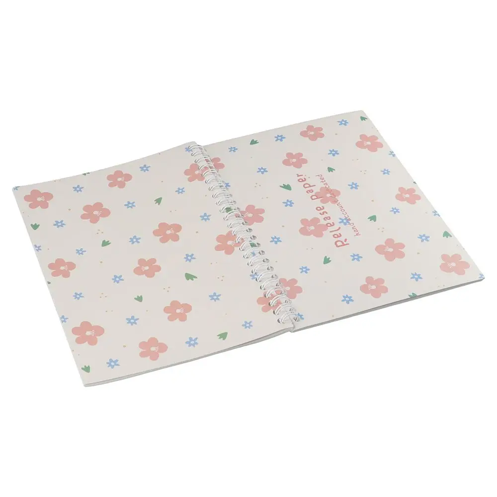 32 Pages Reusable Sticker Book White Flower Sticker Organizer A5 Storage Book Stickers Collection