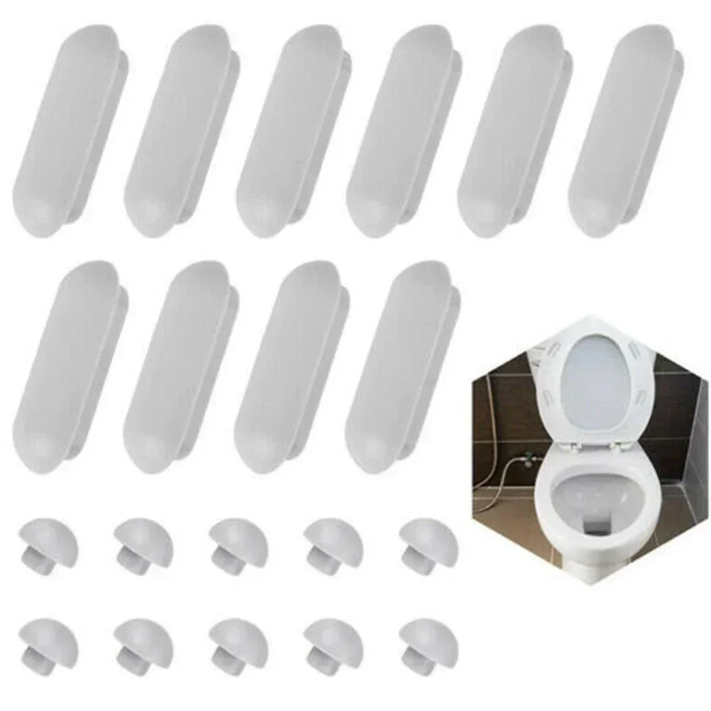 ABS Toilet Lid Accessories Toilet Seat Buffers Pack-white Stop Bumper  Top Cover Cushion Adhesive Pads Toilet