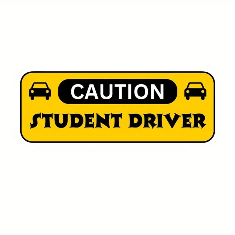 2pcs Caution Student Driver Sticker,Waterproof Vinyl Decal for Car Window,New Driver Safety Reminder,Holiday Gift