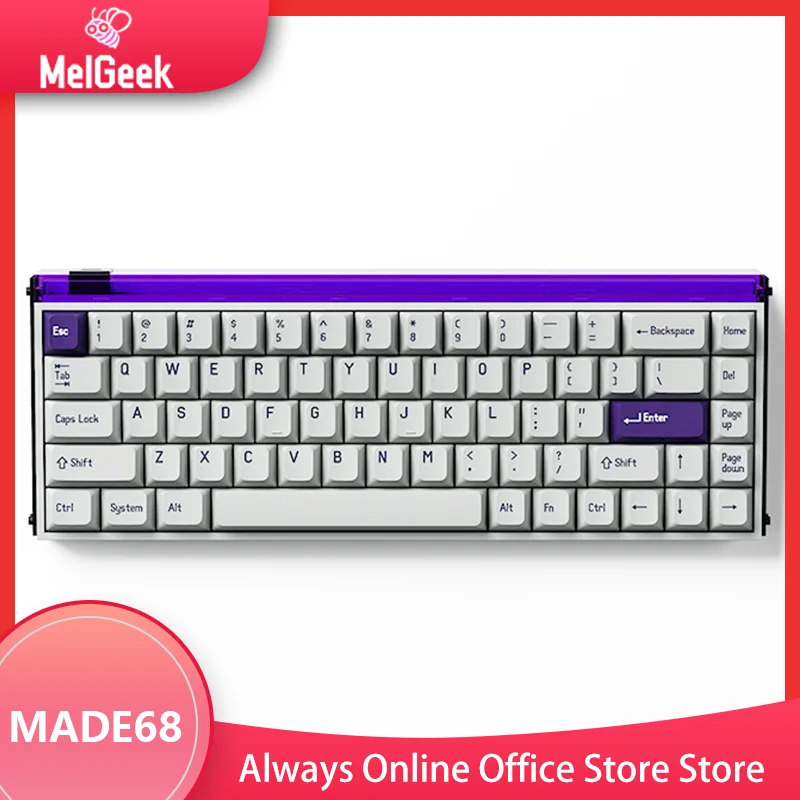 

MelGeek MADE68 Mechanical Keyboard Hot Swappable Series E-sport Magnetic KAILH GATERON Switches Customized Driver for FPS Game