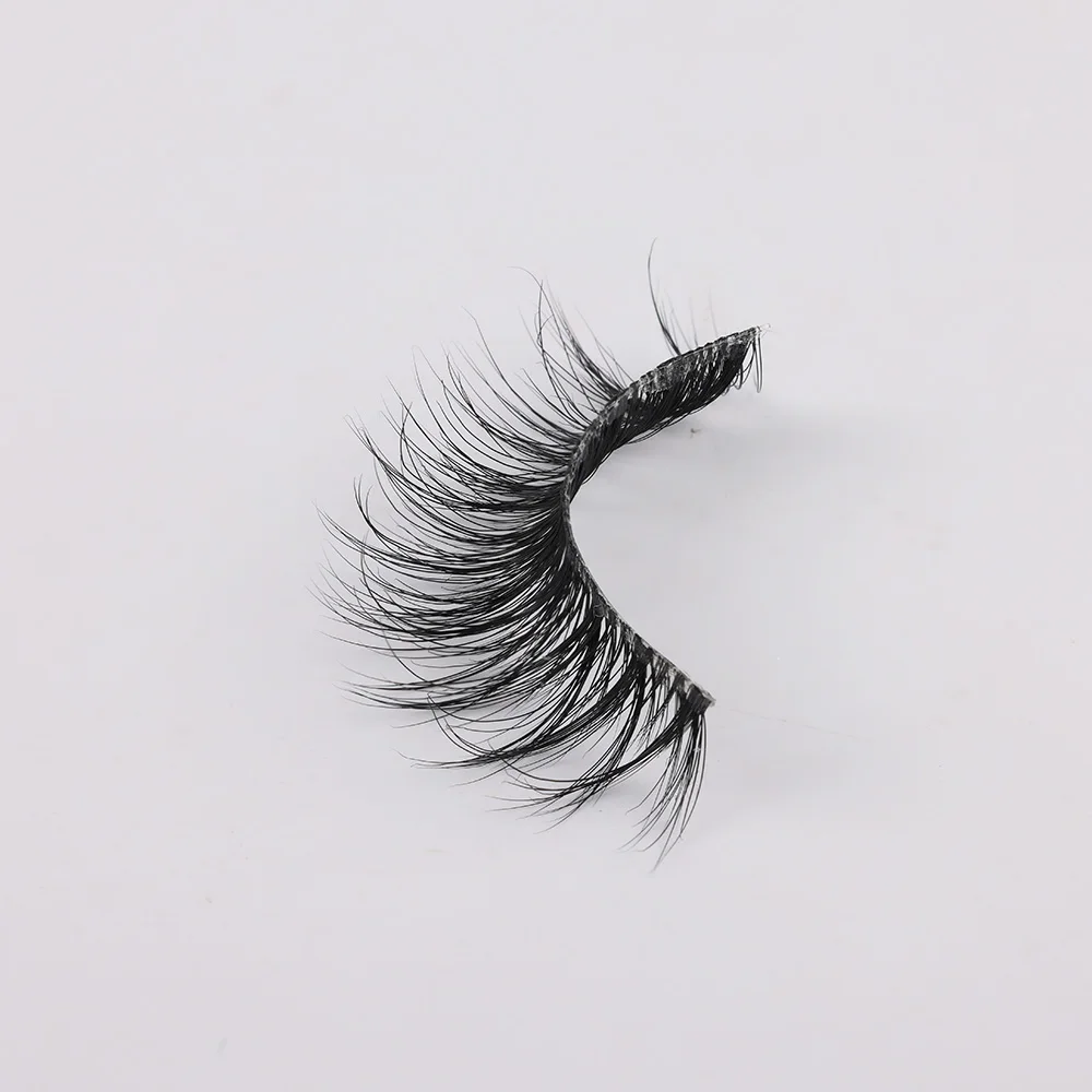 Maquiagem 3D Mink Lashes Transparent Band False Eyelashes Natural Reusable Fake Eyelashes Clear Band Wispy Soft Lashes FM088