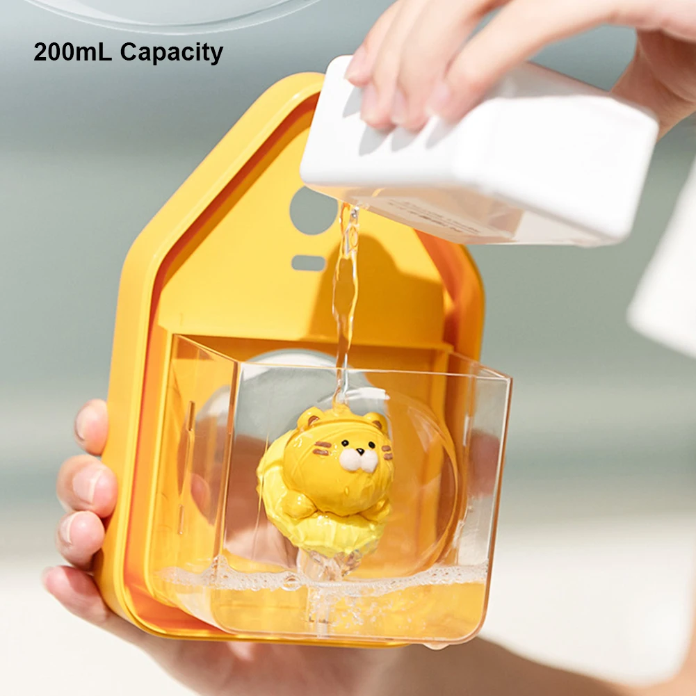 Cute Touchless Sensor Soap Dispenser 6.8oz/200ml Rechargeable Auto Soap Dispenser Dish Soap Dispenser for Kids Bathroom Kitchen