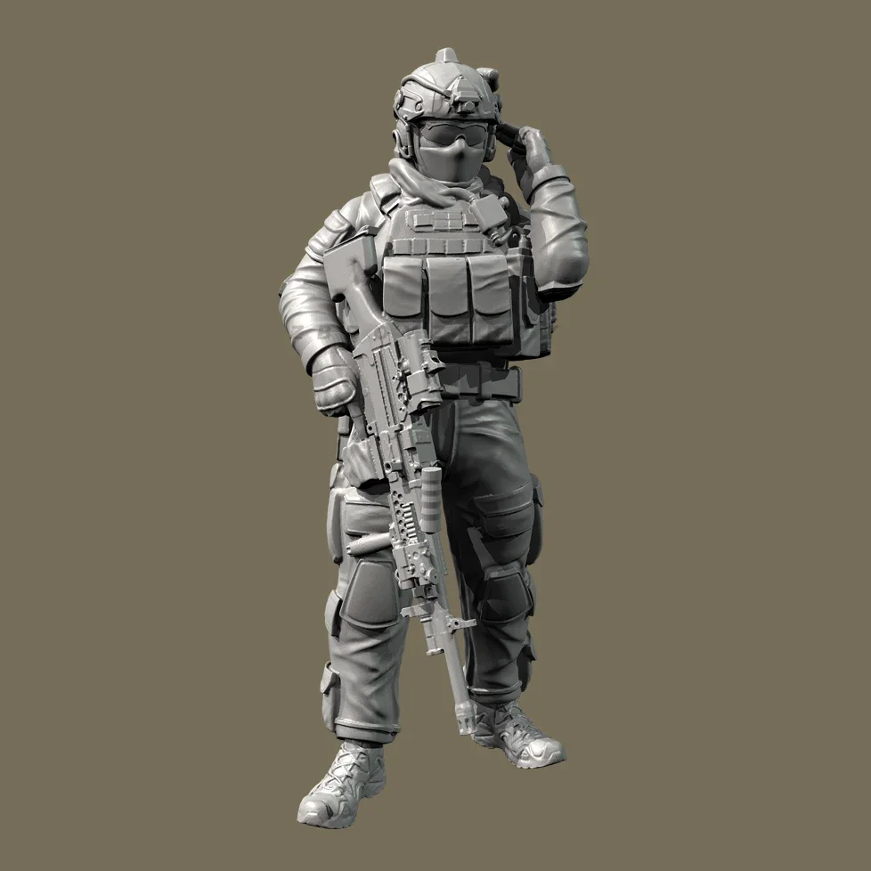 Kits de modèles de soldats en résine, hauteurs globales 38mm 50mm, figurine incolore et auto-assemblée (impression 3D) TD-7365/3D