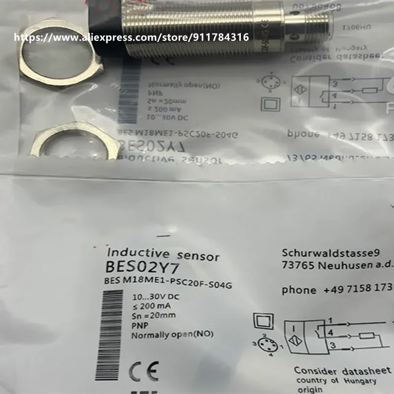 3pcs New High Quality Balluff Metal Proximity Switch BES02Y7 BES M18ME1-PSC20F-S04G