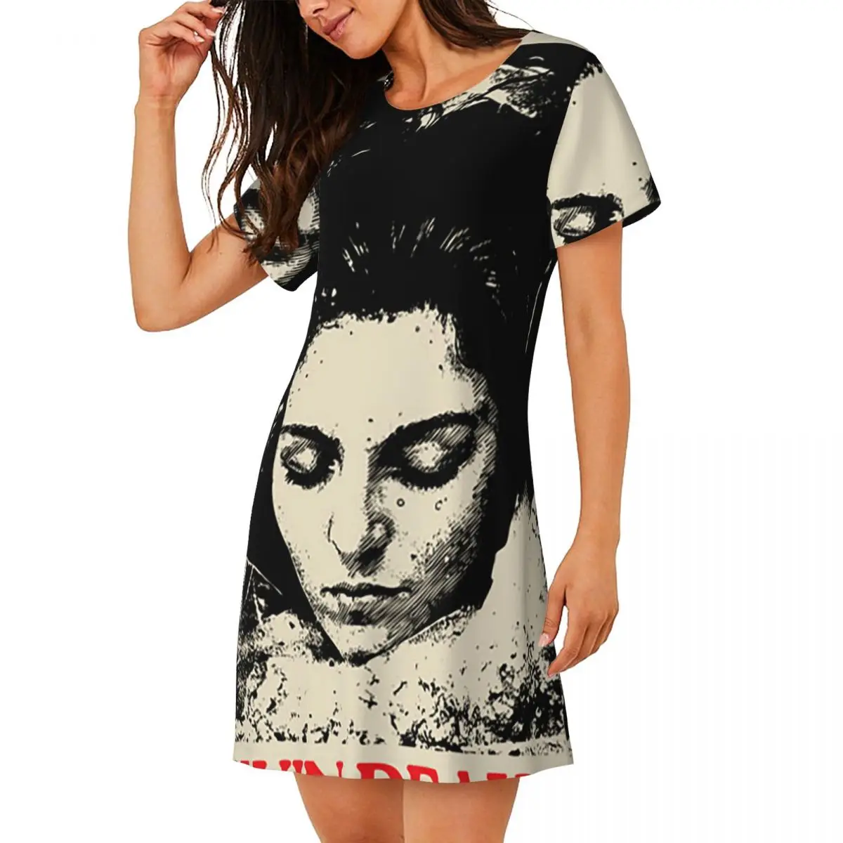 

Custom Twin Peaks Movie Who Killed Laura Palmer Short Sleeves Nightdress For Sleeping Women Short Sleeve Nightgowns Pajama Dress