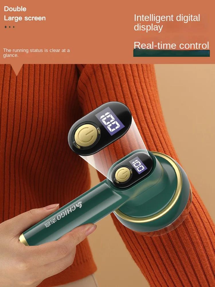 5V/220V Lint Remover with Extra Large Shaving Head, Cordless Clothes Shaver for Home Use, Rechargeable and Portable