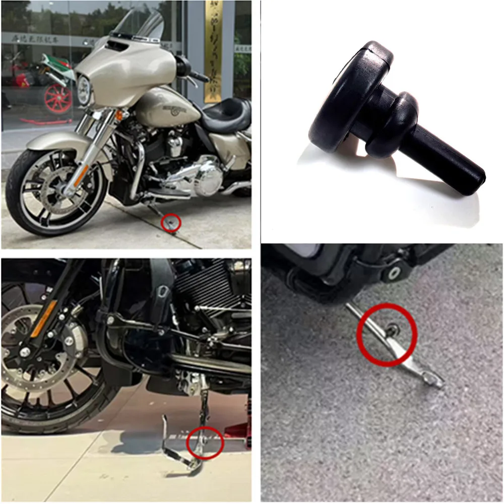 Motorcycle Jiffy Stand Kickstand Bumper Pad For Touring Electra Glide FLHTCU Standard FLHT Road King FLHX CVO FLTRXS FLHTC 08-23