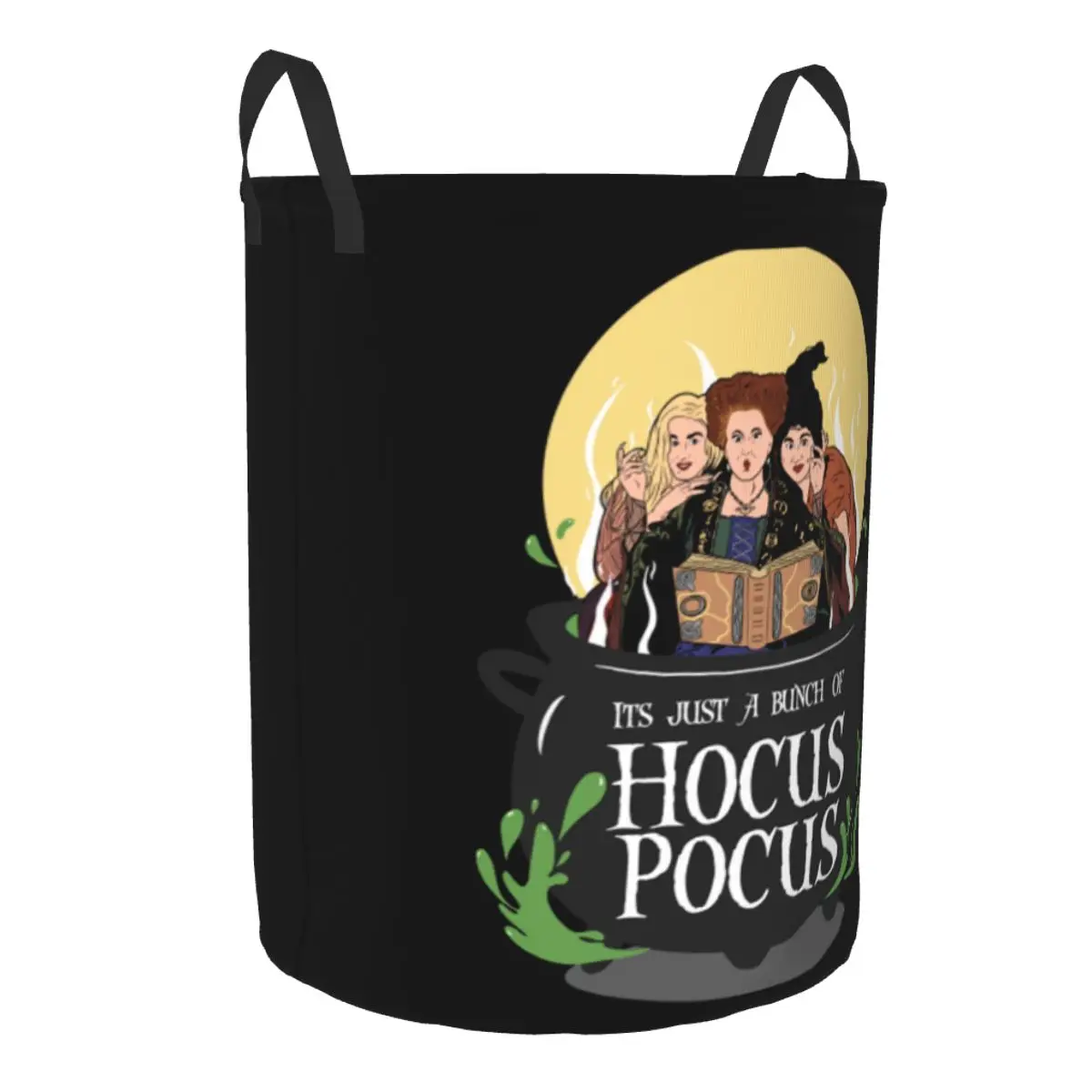 Custom Halloween Film Laundry Basket Foldable Hocus Pocus Witch Clothes Toy Hamper Storage Bin for Kids Nursery