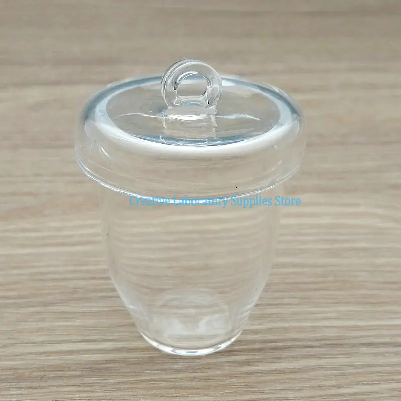 1 قطعة 5/10/20/30/50/100/150/200/250/300 مللي بوتقة كوارتز شفافة للمختبر مع غطاء أدوات تجريبية كيميائية #3