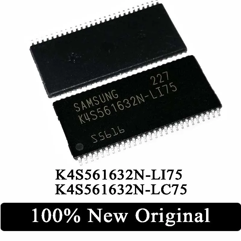 2pcs 100% neue original K4S561632N-LI75 K4S561632N-LC75 sdram speicher chip 32m laufender flash speicher ic chip chip auf lager