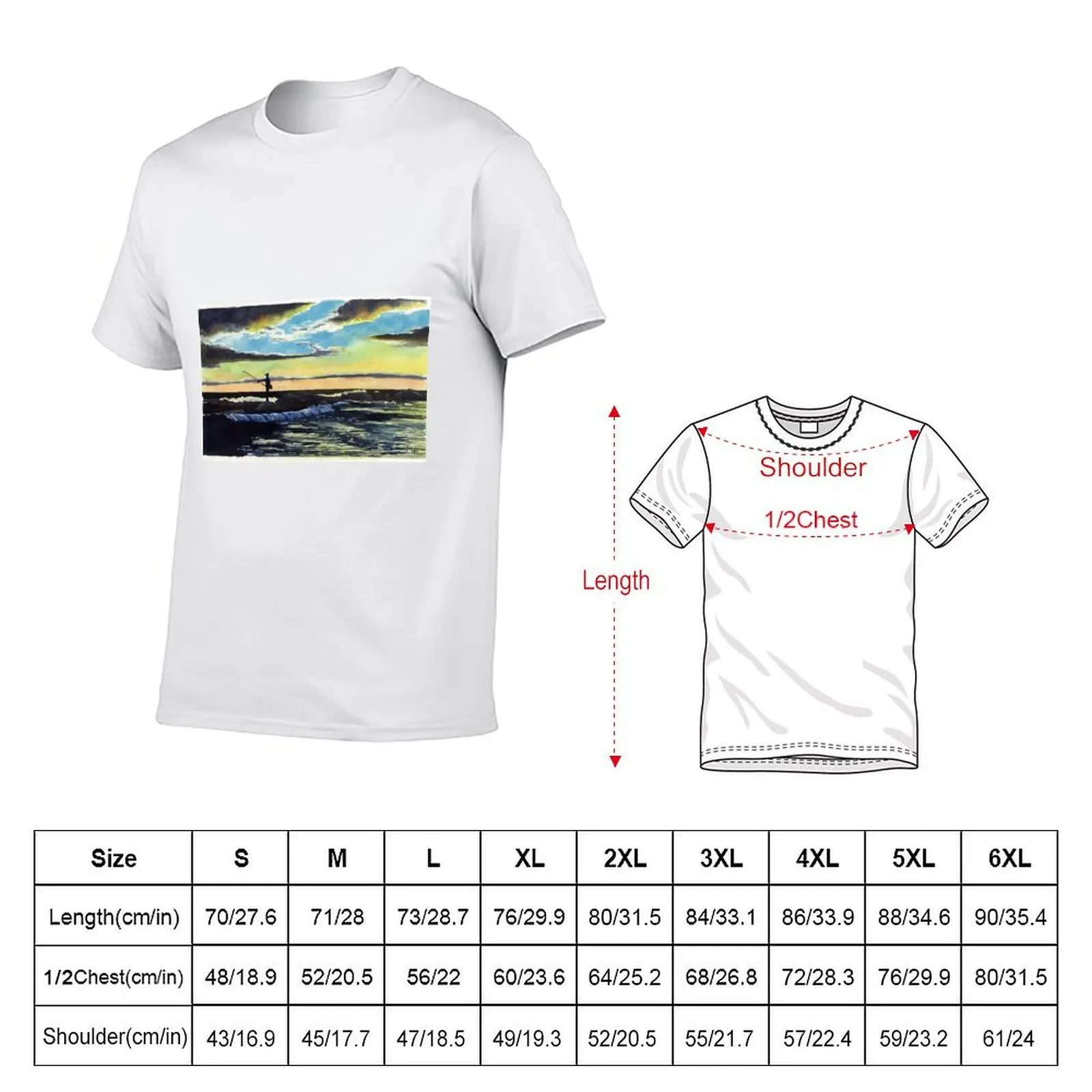 Surf Casting T-Shirt Holiday Simple Tee Shirt