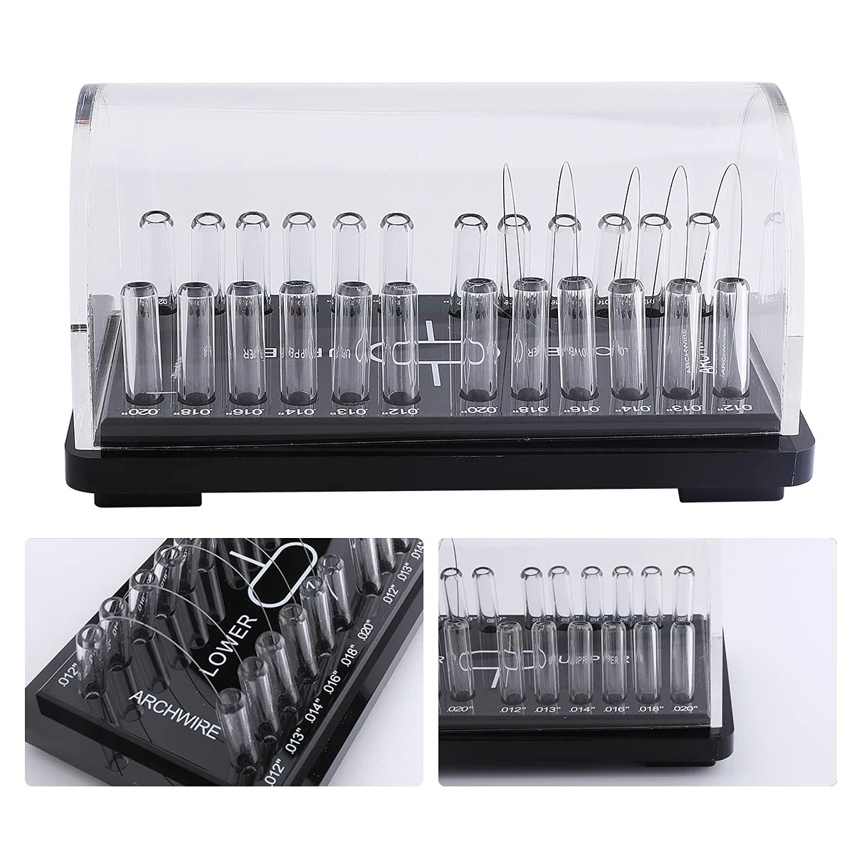 

WELL CK Dental Acrylic Organizer Holder for Orthodontic Round/Rectangular Arch wires Case For Placing Box Arch Wires Holder