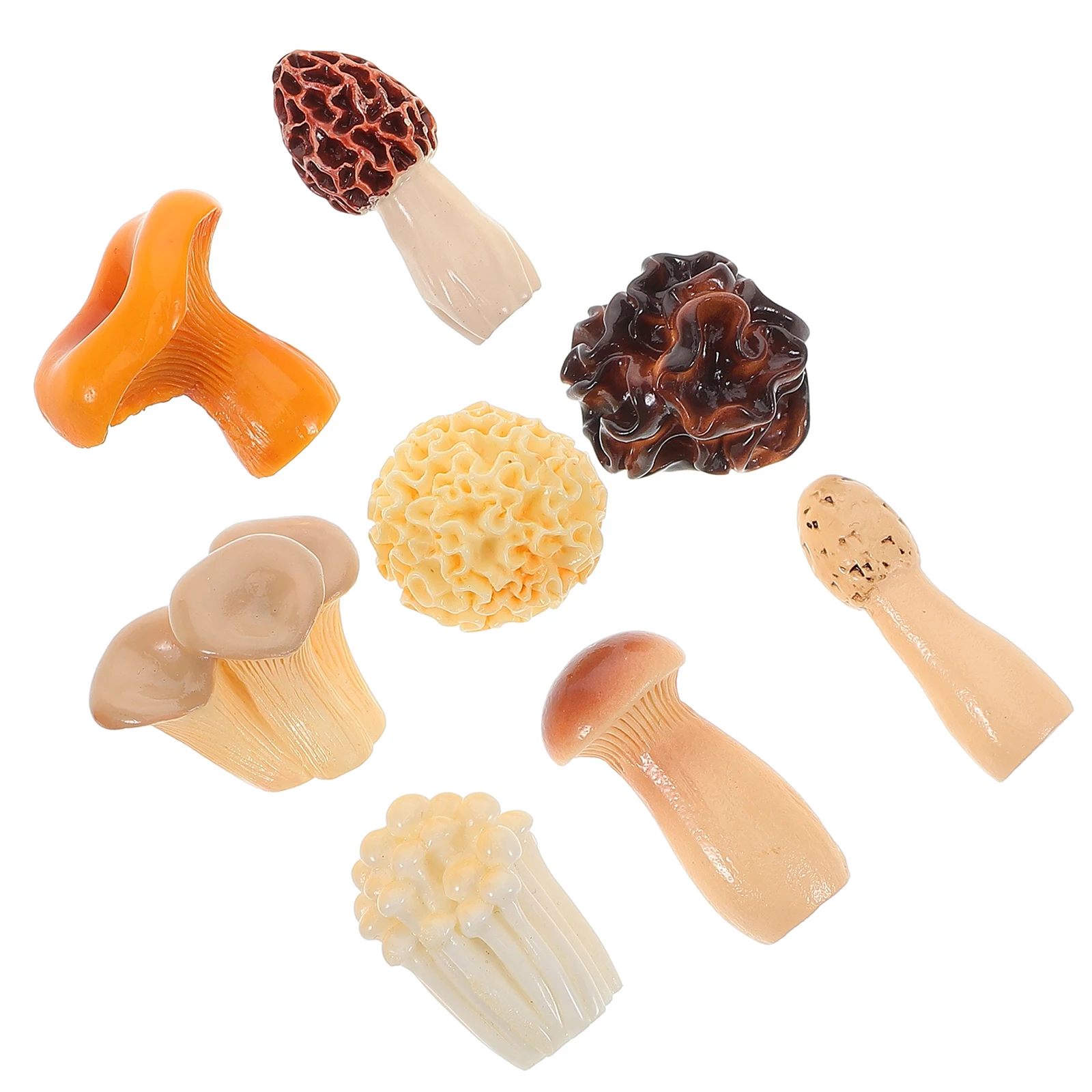 

8 Pcs Craft Mushrooms Faux Food Models Decorative Little Mini for Crafts Artificial Home