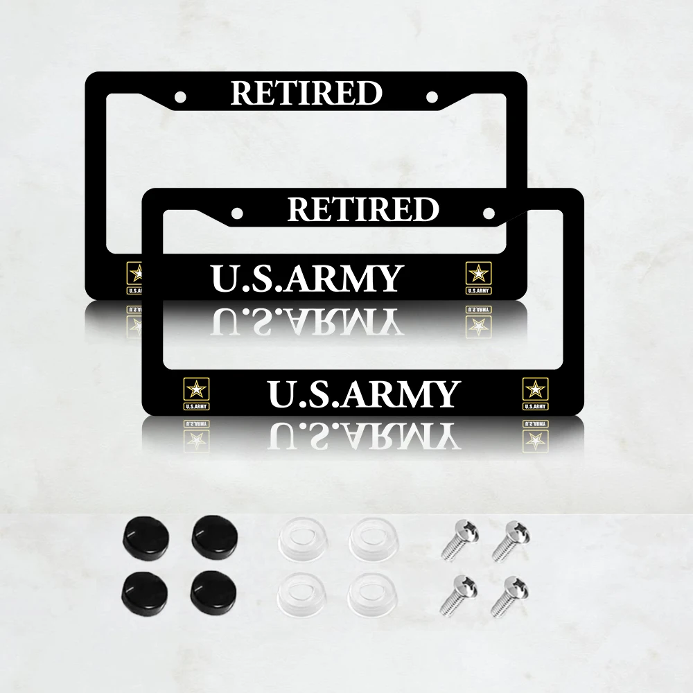 

Декоративная рамка для номерного знака в стиле армии США, 2 шт., алюминиевая, для мужчин, женщин, мальчиков и девочек