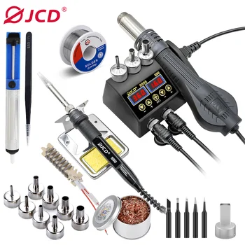 750W SMD Rework Soldering Station 2 in 1 Hot Air Soldering Iron LCD Digital Display Welding Station BGA PCB IC Repair 8898