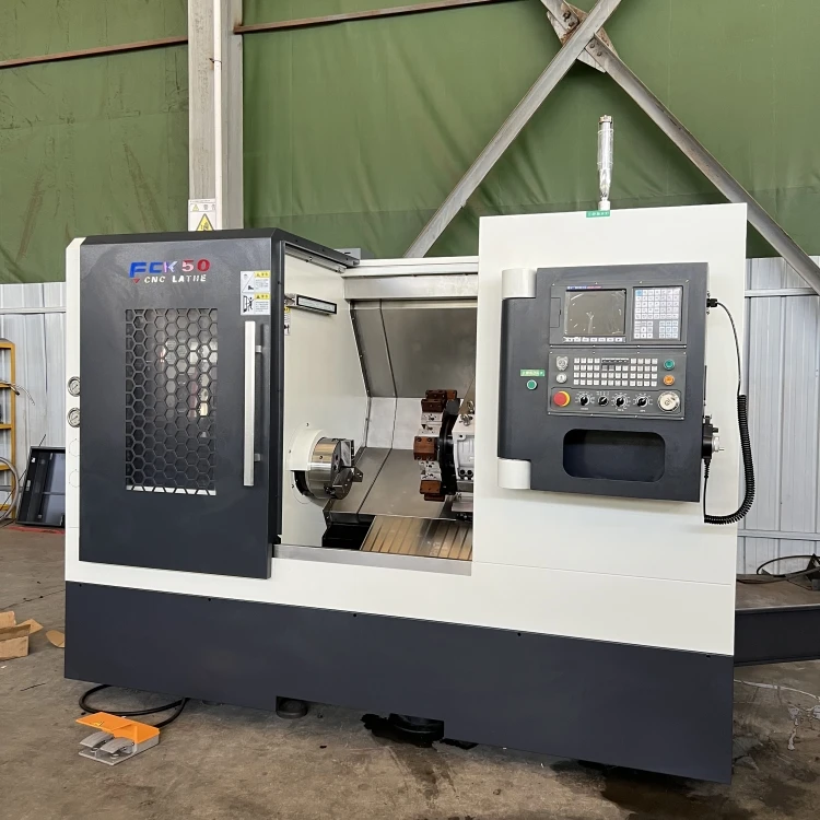 Factory Price High Precision Automatic CNC Lathe TCK50 Slant Bed 220V Fanuc GSK Control System