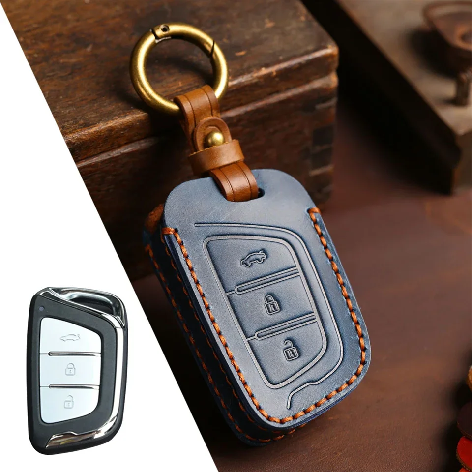 

1pc Car Key Case Cover Fob For JAC JIAYUE A5 X4 X7 IC5 IEV S4 7S T8 Refine S4 S7 M6 3 Button Key Chain Protector Accessories