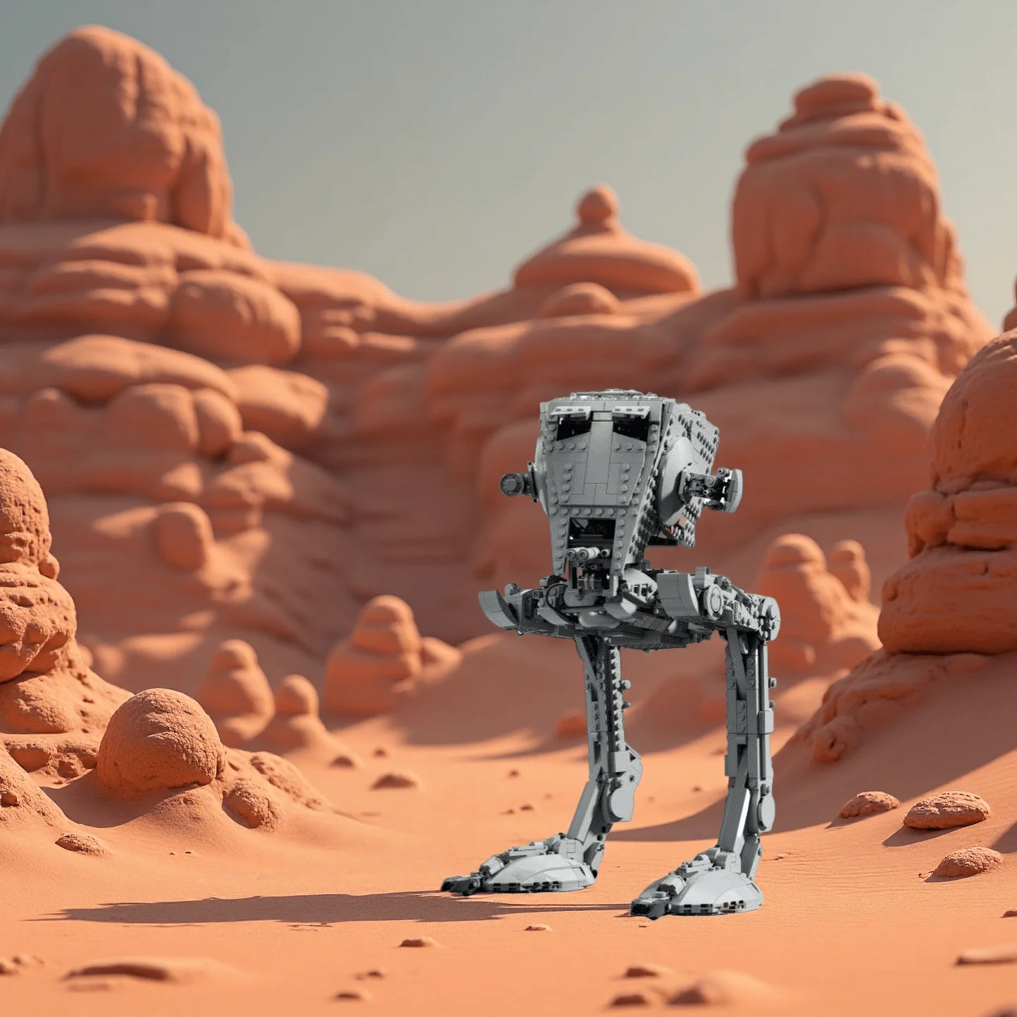 

MOC AT Walker Model Building Blocks DIY Assemble Bricks Collection Toys For Kids Adult Christmas Gifts