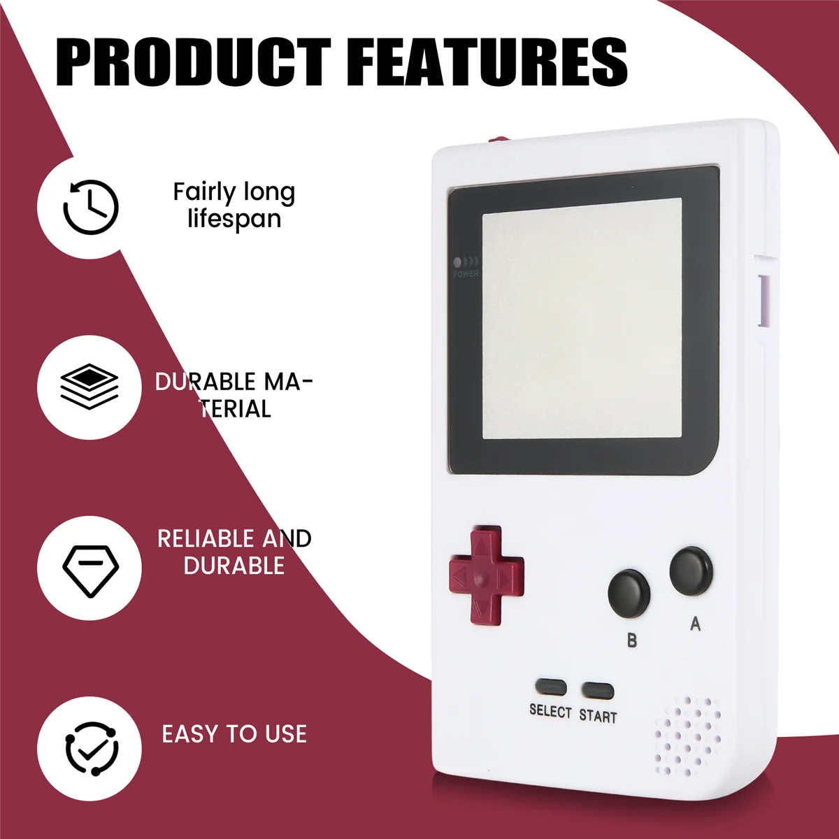 ABRI_DIY Shell Replacement for Gameboy Pocket Game Console for GBP Shell Case with Buttons Kit Class Lens White
