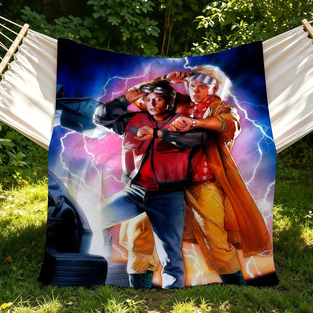 Classic Movie B-Back To The F-Future Blanket Suitable For Sofas Beds Offices Cars Outdoor Travel Ideal Gift For Friends Family