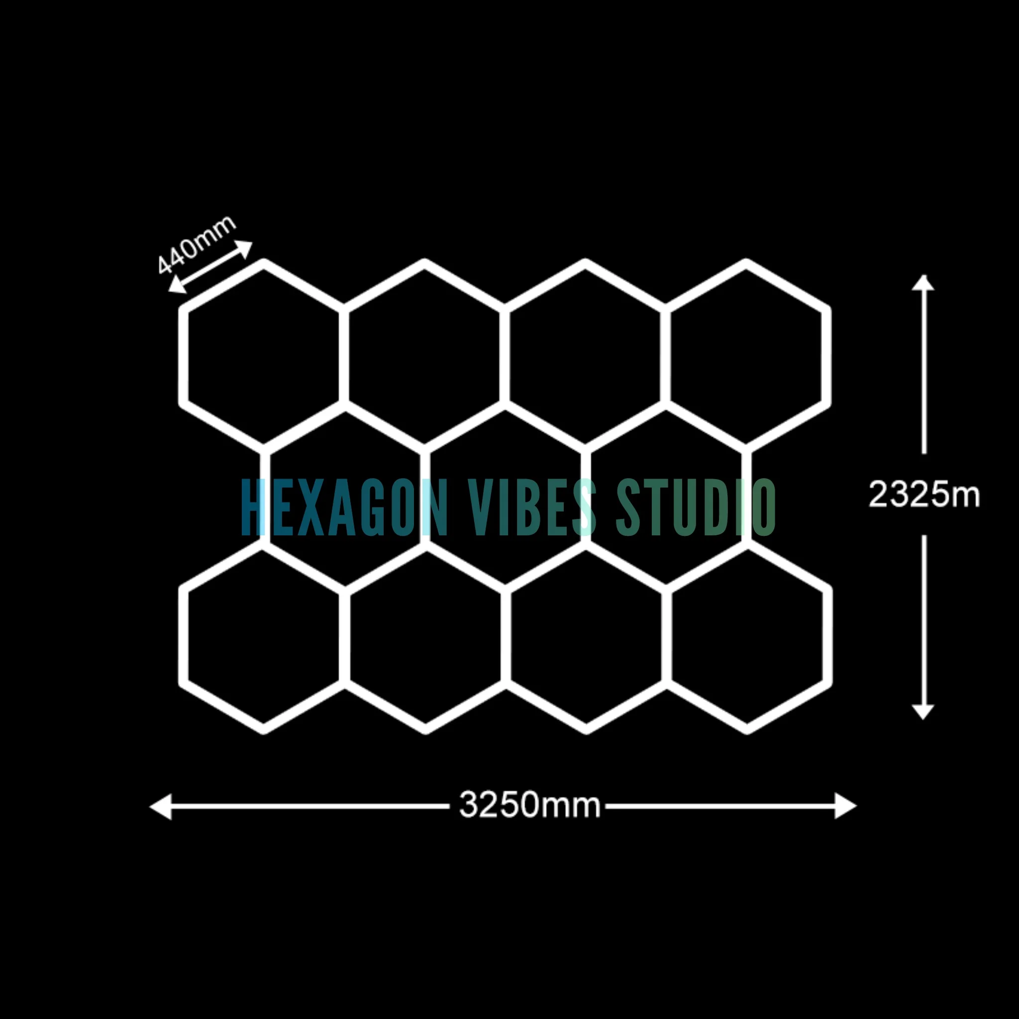 Zeshoekige LED-verlichting 6500K Daglicht Honingraat Plafondlamp Hoog Helder voor Garage Werkplaats Auto Detail Studio Home Gym Verlichting