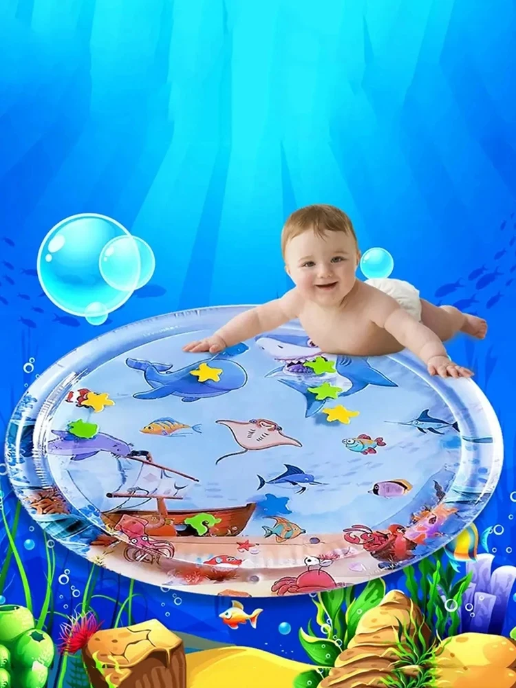 

100CM Baby Water Play Mat PVC Tummy Time Toddler Water Pad Cushion Toddler Pad Infant Early Education Developing Activity Toy