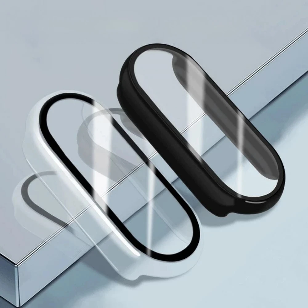 Funda de PC 2 en 1 + cristal para Xiaomi Mi Band 8 7 6 5 4 accesorios cubierta protectora de cobertura completa Miband 8 7 6 5 4 protector de pantalla