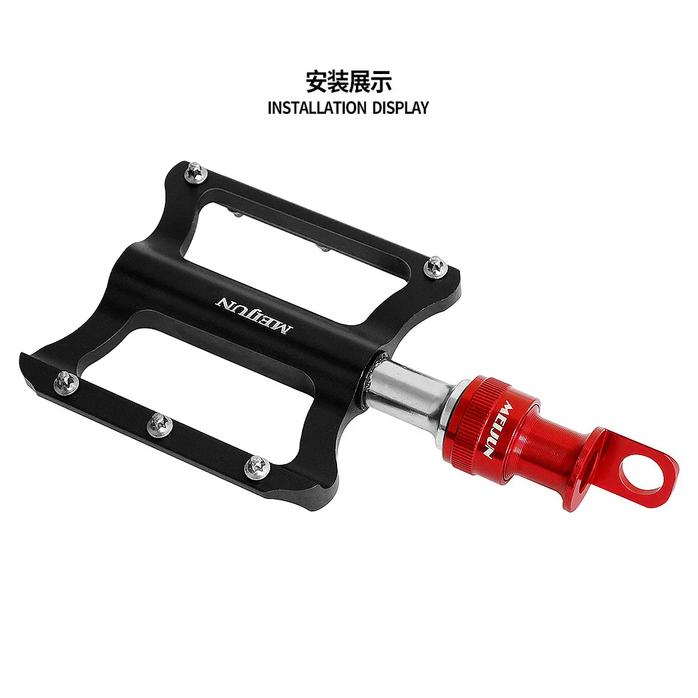 Klappbarer Fahrrad-Pedalhalter mit Schnellverschluss für Brompton MKS Pedal, tragbare Rahmenmontage-Befestigungsadapterbasis – Detail 5