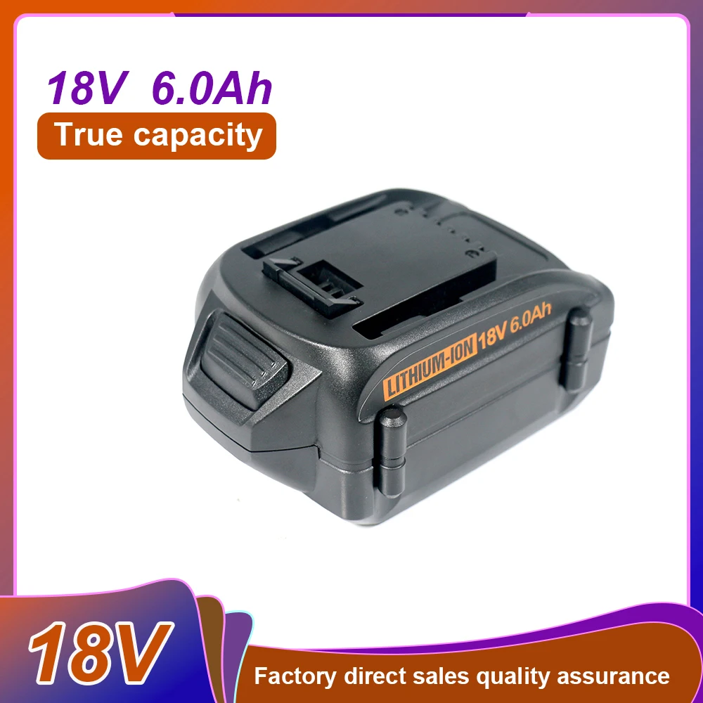 18V 6000mAh rechargeable lithium battery for power tools, suitable for Worx WA3553 35514