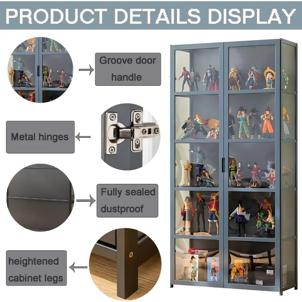 Glas vitrine, Lagers chrank mit Acrylglas tür, Sammlerstücke Spielzeug organisatoren Rack & Vitrine, Glas vitrine