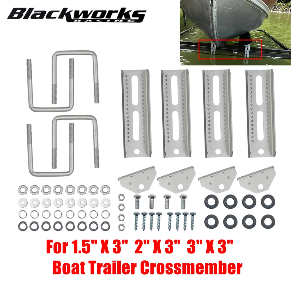 

4 Pack 8 Inches Boat Trailer Bunk Brackets For 1.5" X 3" 2" X 3" 3" X 3" Boat Trailer Crossmember For The Ship Trailer
