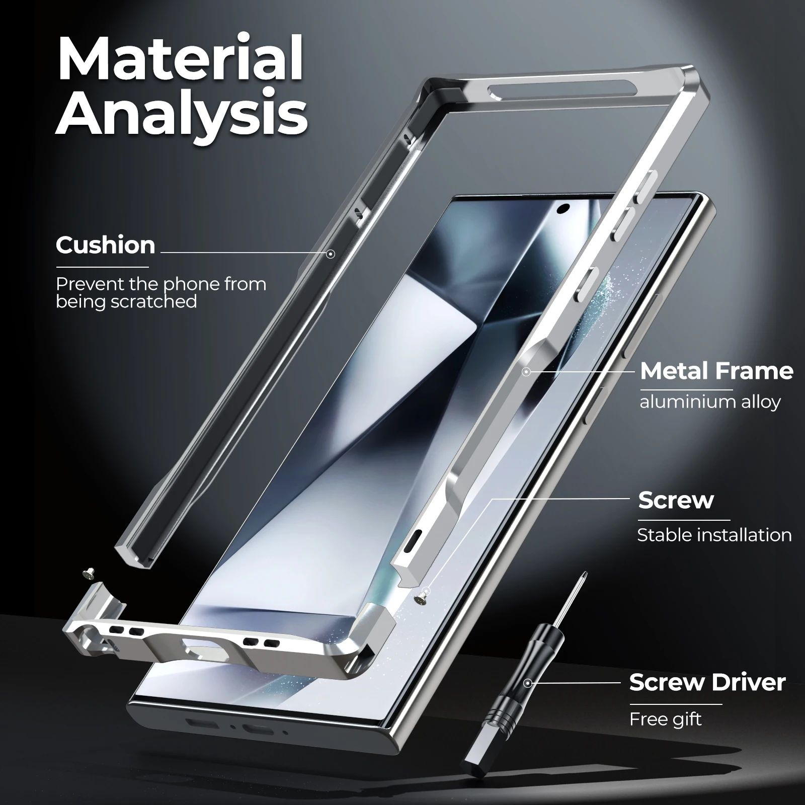 Luxury Aviation Aluminum Alloy Bumper Phone Case For Samsung Galaxy S25 S24 S23 S22 Ultra S25Edge Metal Frame Shockproof Cover