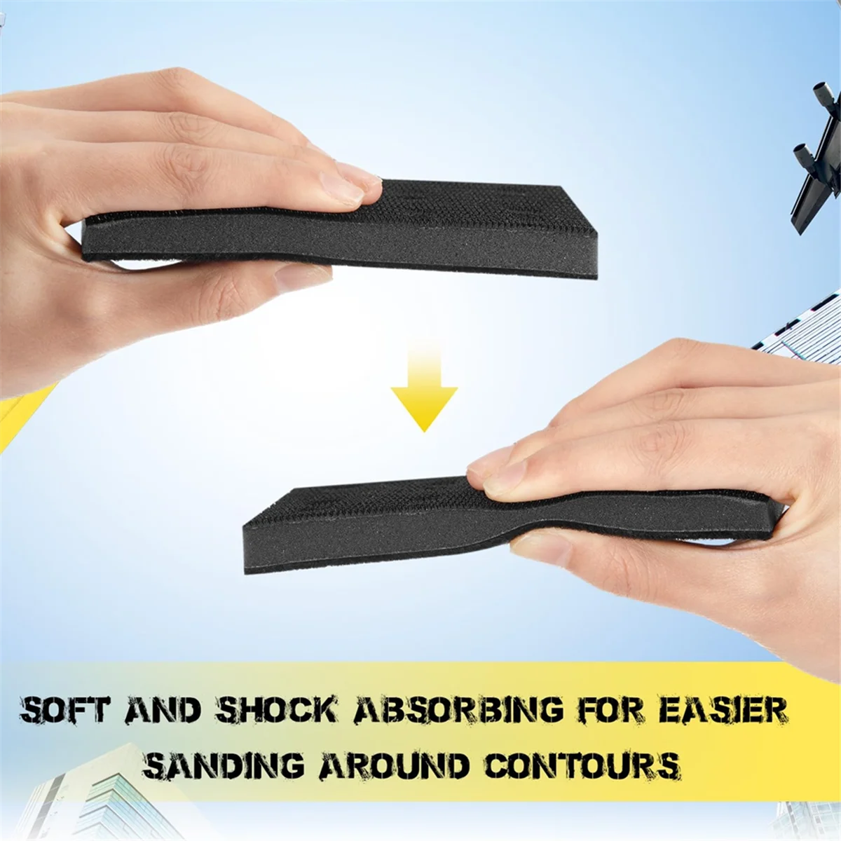 

AS63 4 Pcs Soft Black Foam Sanding Pads Interface Sander Backing Pad for Festool RS400 LS130 Sander