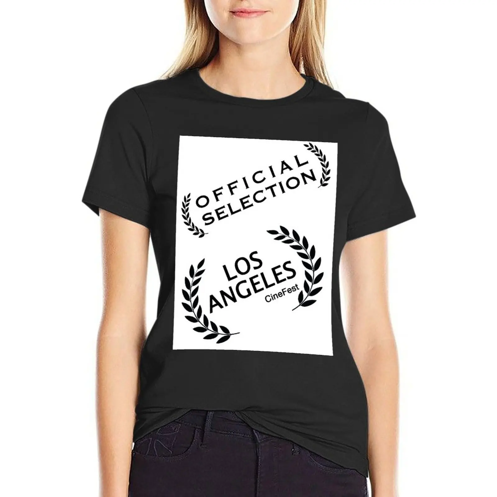 Official Selection Los Angeles Cinefest T-Shirt quick drying hippie clothes t-shirt dress for Women plus size sexy