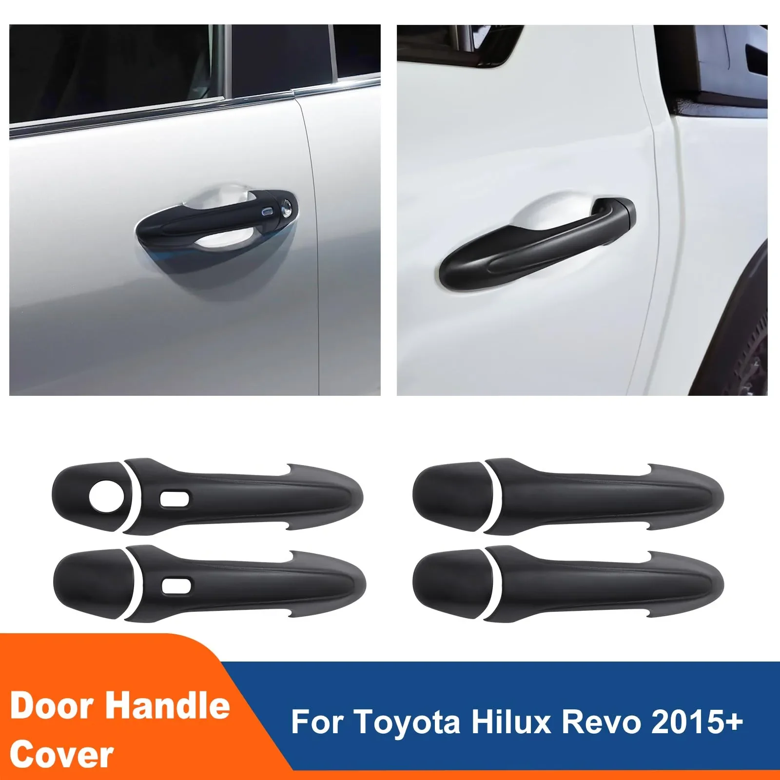 

Car Door Handle Protect Decorative Cover Car Accessories For Toyota Hilux Revo 2015-2024 Door Handle Cover