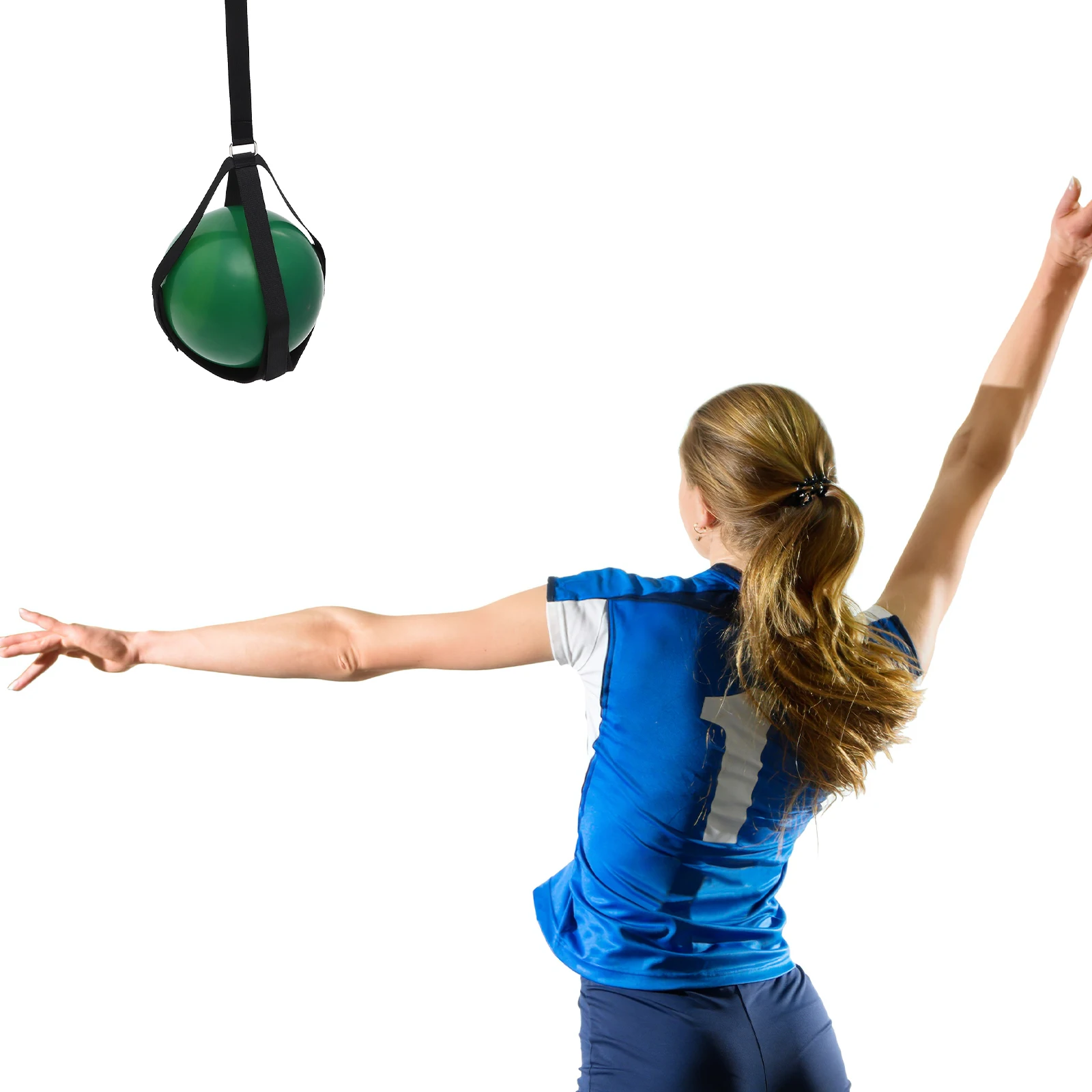 

Volleyball Spike Trainer Premium Nylon Wear-Resistant Portable Training Equipment For Indoor Outdoor Practice Multi-Use Sports