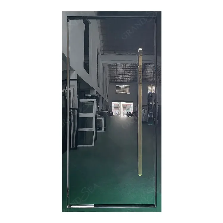 2023 Grandsea modern entrance stainless steel doors outdoor,metal exterior steel security door for house