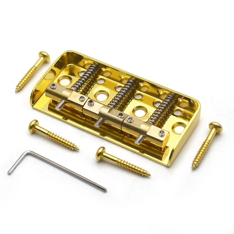 

Short Guitar Bridge Dual Load Guitar Bridge with Cut-down Sides w/Compensated Brass Saddles for TL Guitar