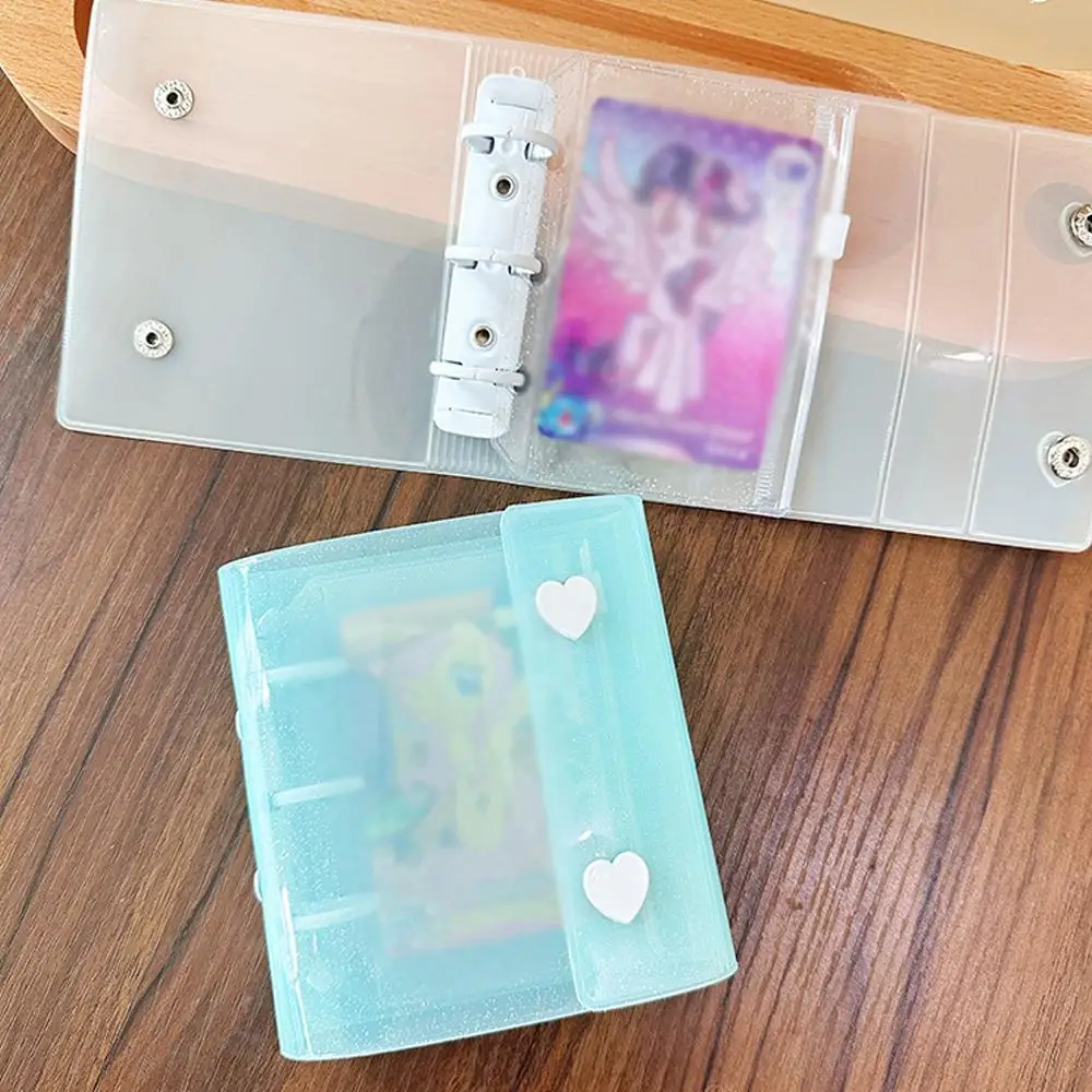 1Pcs Small Card Storage Book Cartoon Cute Transparent Album Girl PVC Photos Binder DIY Idol Schoolbag Key Chain Pendant New