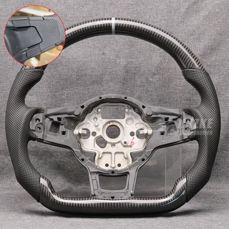 Koolstofvezel Stuurwiel Leer Alcantara Voor Volkswagen Golf 7 7.5 GTI GTD GTE R 2013-2020 Polo GTI Tiguan passat DSG