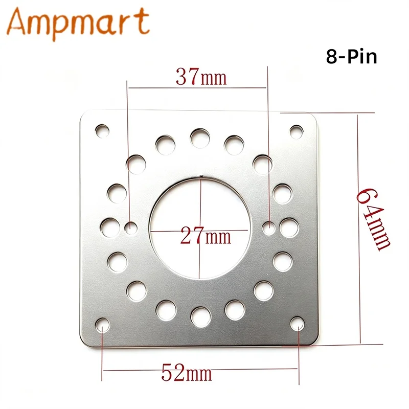 1PC Tube Socket Shockproof Plate 64*64mm 4Pins 8Pins 9Pins Vacuum Valve Mount Board HIFI Amplifier DIY