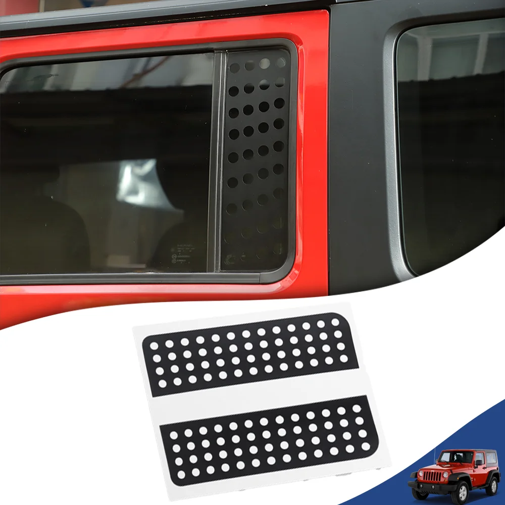 

Автомобильное заднее треугольное оконное стекло, декоративная панель, наклейки для Jeep Wrangler JK 4-дверные 2007-2017, автомобильные внешние аксессуары