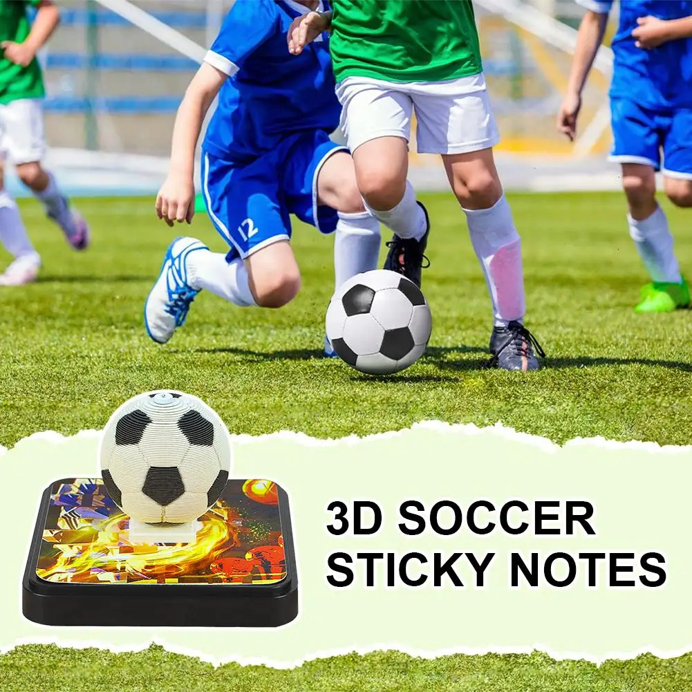 2025 Soccer 3d Memo Pad Art Calendar Tear Away Paper Sculpture Notepad Diy Notes Piece Calendar Notepad For Birthday B8f5