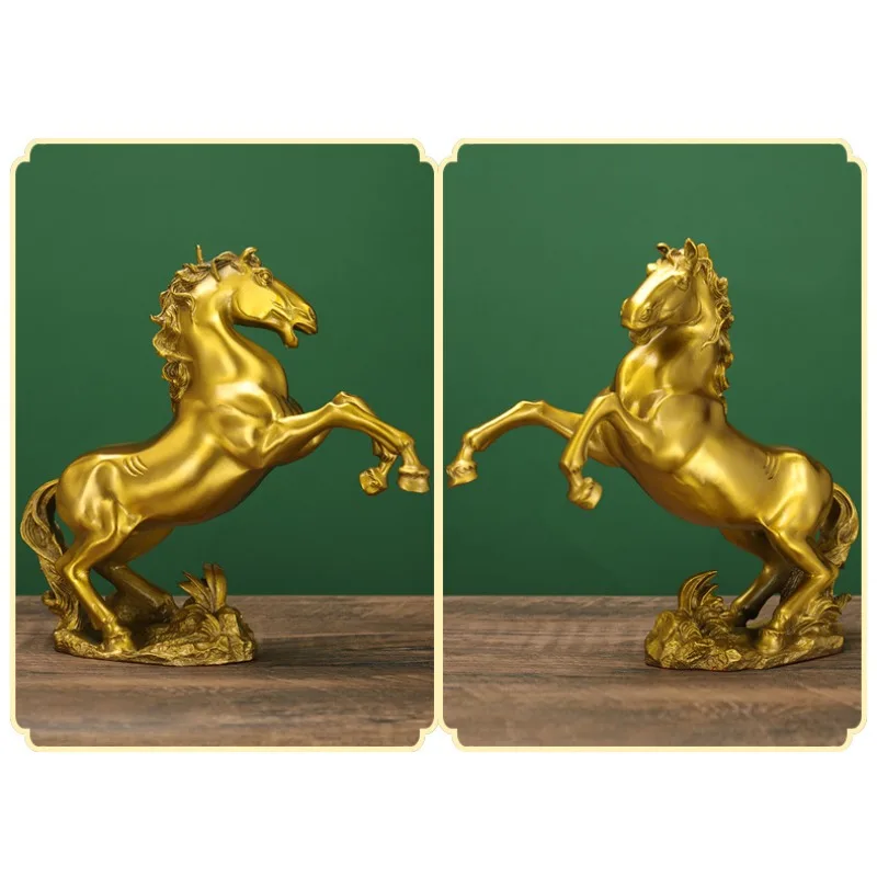 horse ornament, horse leap, horse station office living room home decoration
