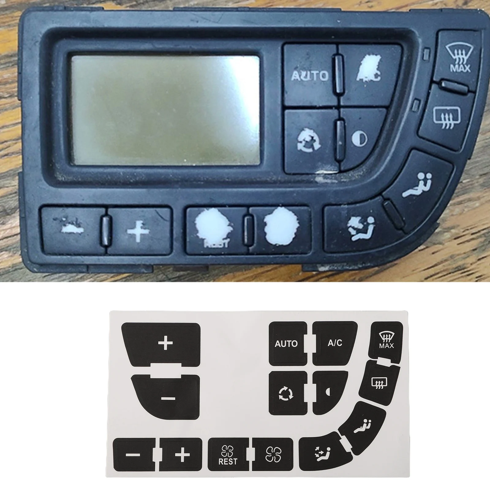 Replacement Decal Sticker for Clima Control Buttons in For C4 and For Grand Models Vinyl Material for Durable Button Coverage